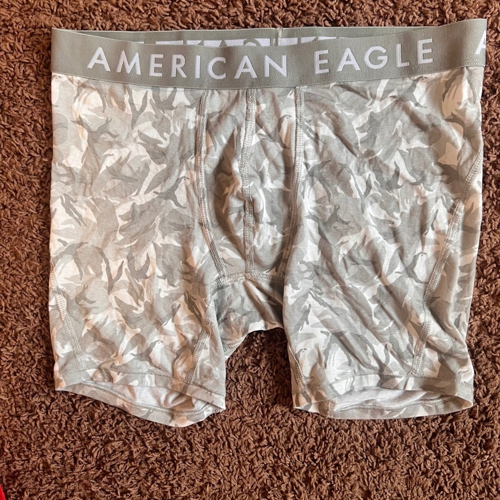 American Eagle Boxer Briefs Camo Print Stretch Underwear Comfortable No Size Tag